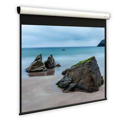 DELUXX Cinema Elegance Heimkino Beamer Motorleinwand 183 x 137 cm 4:3 3D HDTV 4K
