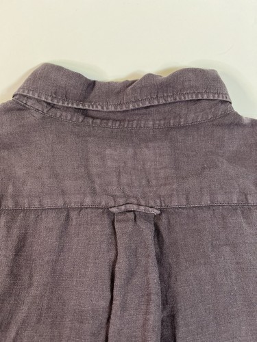 Eden Park 100% Linen Long Sleeve Button Down Shirt Mens SZ LRG 44”c. Drk Gray EC - Picture 10 of 11
