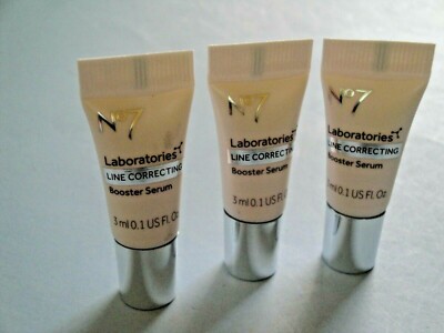 3 x No 7 Laboratories Line Correcting Booster Serum 0.1oz/3ml sample - Boots