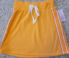 Women's Knit Tennis Mini A-Line Skirt - Wild Fable XS SMALL ORANGE STRIPE/1PG83