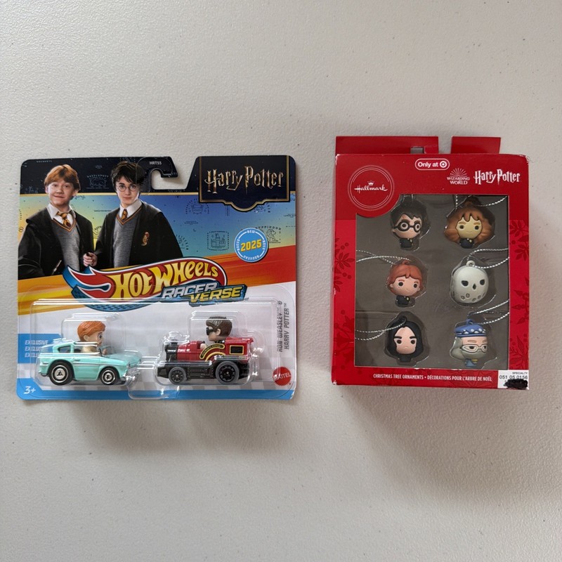 Harry Potter Lot Of Hot Wheels And Hallmark Ornaments New In Box