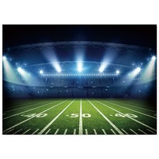 7x5 Ft Football Stadium Photography Backdrop Bowl Night Spotlight Field Party