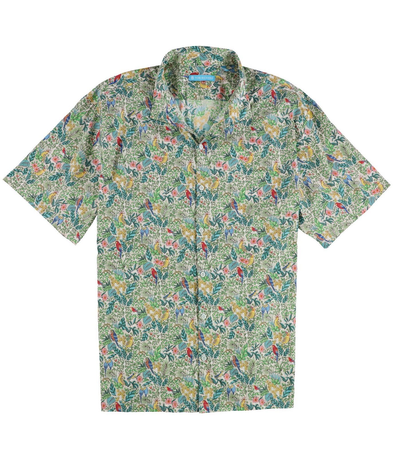 Мужская рубашка на пуговицах с цветочным принтом от Tori Richard, разноцветная, XX размера