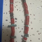 Red Coral Turquoise Heishi Necklace — photo 5