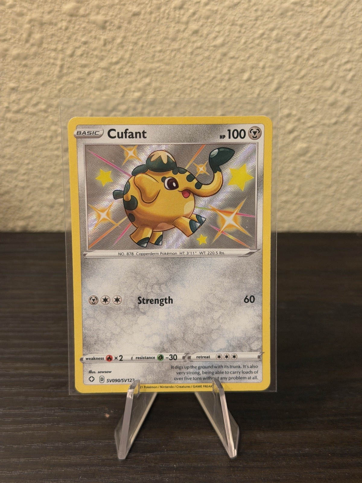 Pokémon TCG Cufant SV090/SV122 Shining Fates Shiny Vault Rare NM