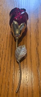 Vintage Avon Red Rose Perfume Bottle (Imperial Garden Cologne) Small Amount!