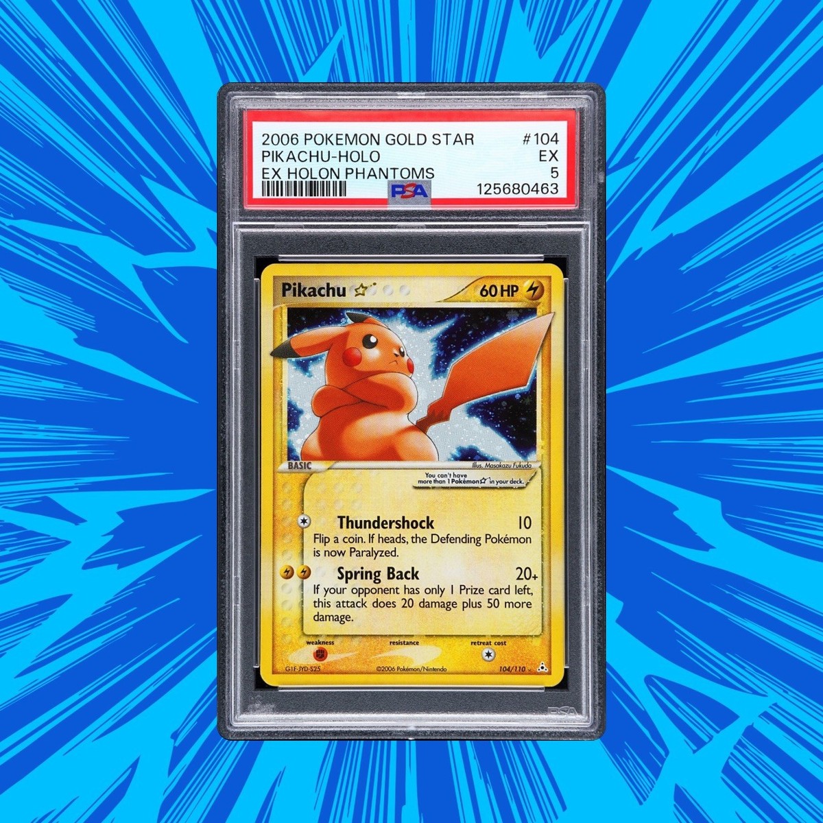 【PSA6】ピカチュウ ☆ ゴールドスター Pikachu Gold Star Pikachu Gold Star Holo Card 104/110 Holon Phantoms Series | eBay