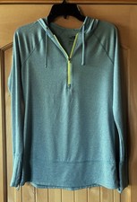 Womens The North Face Flash Dry 1/4 Zip Heathered Green Hoodie M