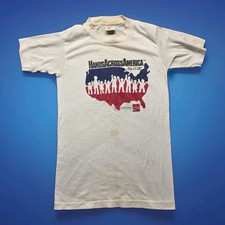 Vintage Hands Across America 1986 Kids T-Shirt Child Small Coca Cola Sponsor USA