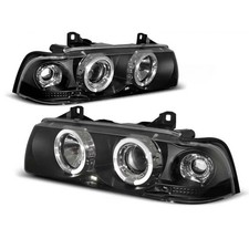 Tuning headlight set with halogen angel eyes suitable for BMW 3 E36 12.1990-0...