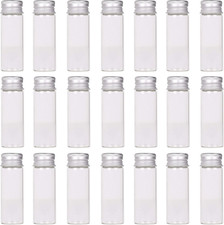 24 Tiny Jars with Aluminum Screw Lids 15Ml Small Glass Bottles Clear Mini Vials