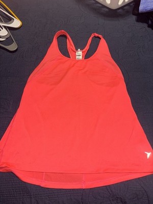 Old Navy Active Go-Dry Pink Breathable Mesh Racerback Scoop Tank Top L/G