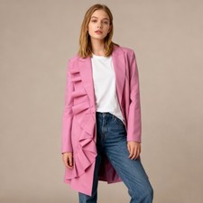 $605 NWT MSGM HALF LINED DOUBLE BREASTED BLAZ...
