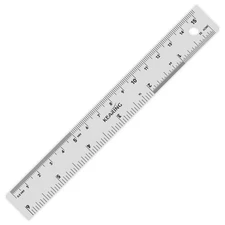 Stainless Steel Ruler with Both Imperial and Metric Markings – Assorted Sizes