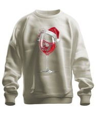 Weinglas Weihnachtsmütze