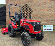 Captain 263H Compact Tractor with Mahindra 1.25m Flail Mower ride on 4x4 topper