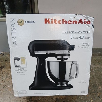KitchenAid KSM150PSBM Artisan Tilt Head 5-Qt. Stand Mixer - Black Matte NEW