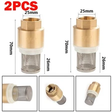 2X 3/4" NPT CHECK FOOT VALVE BRASS SPRING LOADED w/ FILTER 200 PSI SLCVF075