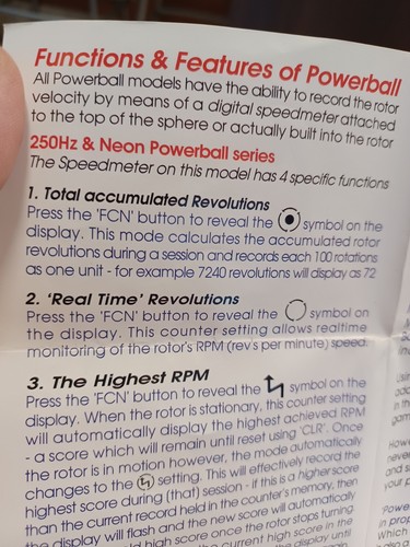 Dynaflex Powerball Gyro Exerciser Neon Blue Pro 250 Hz Counter Easy Use Guide - Picture 17 of 17