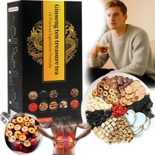 Ginseng Ten Treasures Tea, Chinese Herbal Kidney Detox Tea for Men Women USA