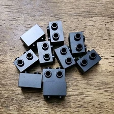 LEGO Black Brick, Modified 1 x 2, Studs on 1 Side QTY 10. Part 11211