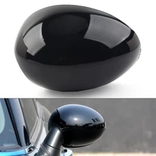 1x Bright Black Door Wing Mirror Cover Fit Mini R55 R56 R57 R58 R59 R60 R61
