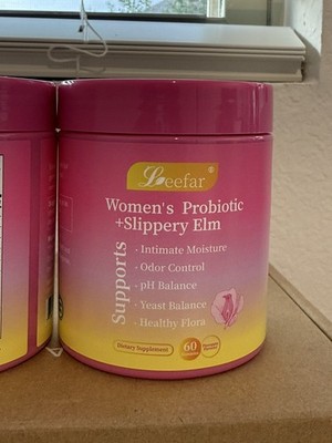 Leefar Women's Probiotic Slippery Elm 60 Gummies