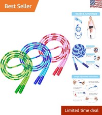 Versatile 9.2 Feet Soft Beaded Jump Rope for Kids and Adults - Fitness Fun 