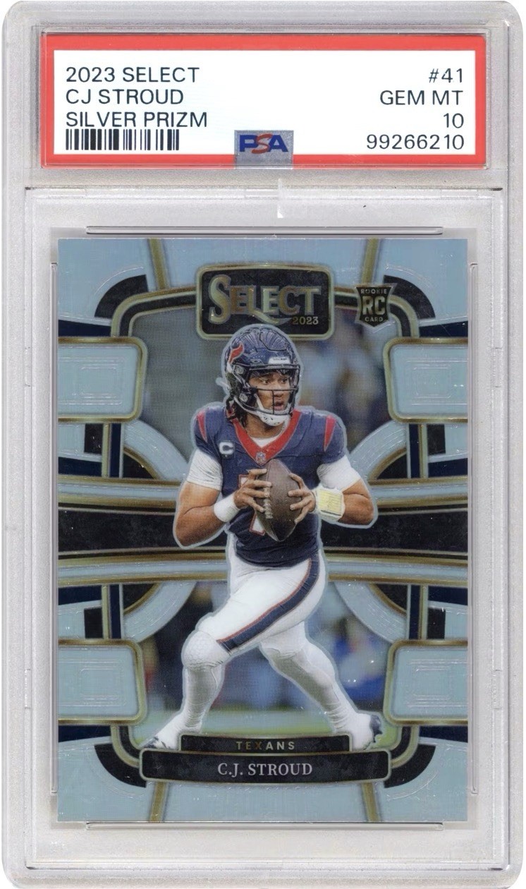 2023 Panini Select - Concourse C.J. Stroud #41 Silver Prizm (RC) Texans PSA 10