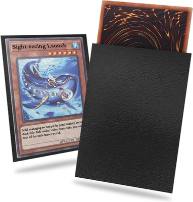 Black Yu-Gi-Oh Card Sleeve 200 Pack, Japanese Small Card Sleeves 62X89Mm,  Back T | eBay