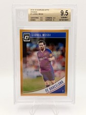 Lionel Messi 2018-19 Donruss Optic FC Barcelona Orange Refractor /99 BGS 9.5