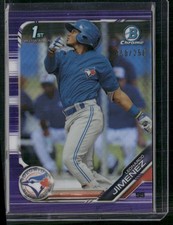 2019 Bowman Chrome #BCP-180 Leonardo Jimenez Prospects Purple Refractor #/250