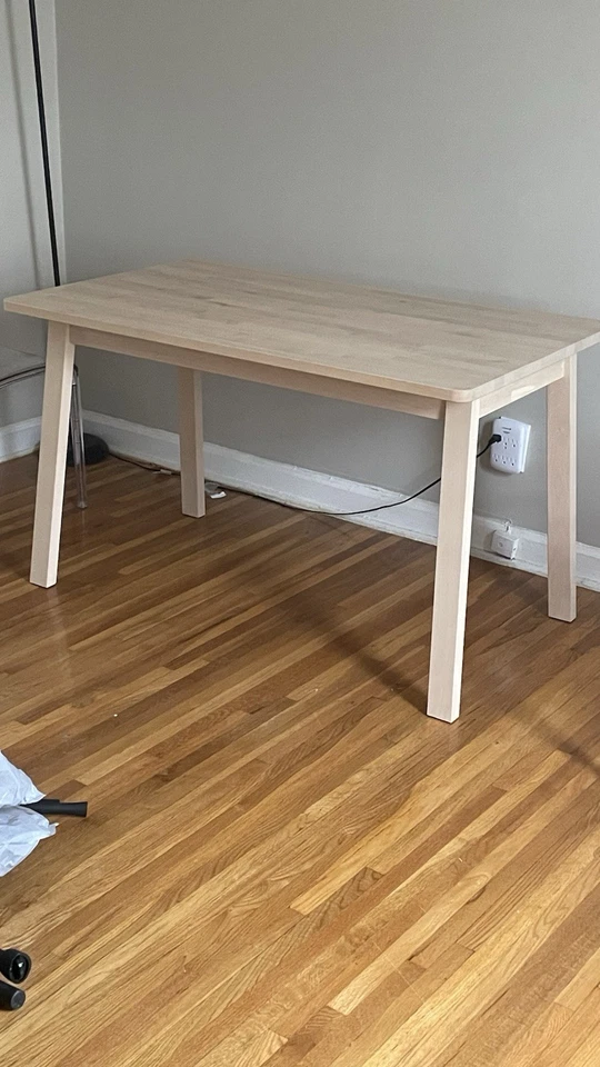 Обеденный стол IKEA с эффектом окрашенного белого дуба б/у - Изображение 2 из 3