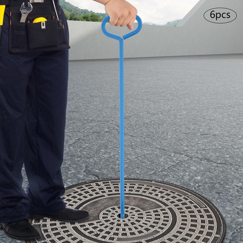 6x 30Inch Manhole Hook Tool - Versatile Lifter and Puller for Manhole Covers
