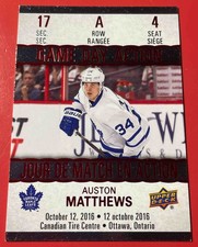 2017 Upper Deck Tim Hortons Auston Matthews #GDA-4 Game Day Action