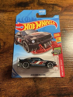 Hot Wheels 2005 Ford Mustang HW Game Over 1:64 Diecast Car Black Red White 2017