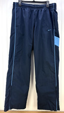 Nike Dri Fit Windbreaker Track Pants Blue Men's L Large Lined Athletic Running
