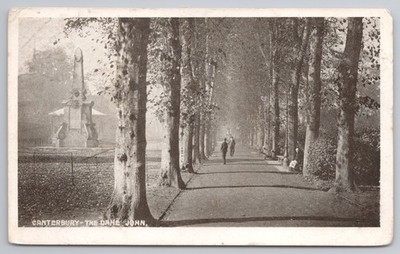 Canterbury The Dane John Monument Park Spaziergang Postkarte verschickt 1907