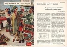 1958 Monsanto: They Depend On You Drive Safely Vintage Print Ad