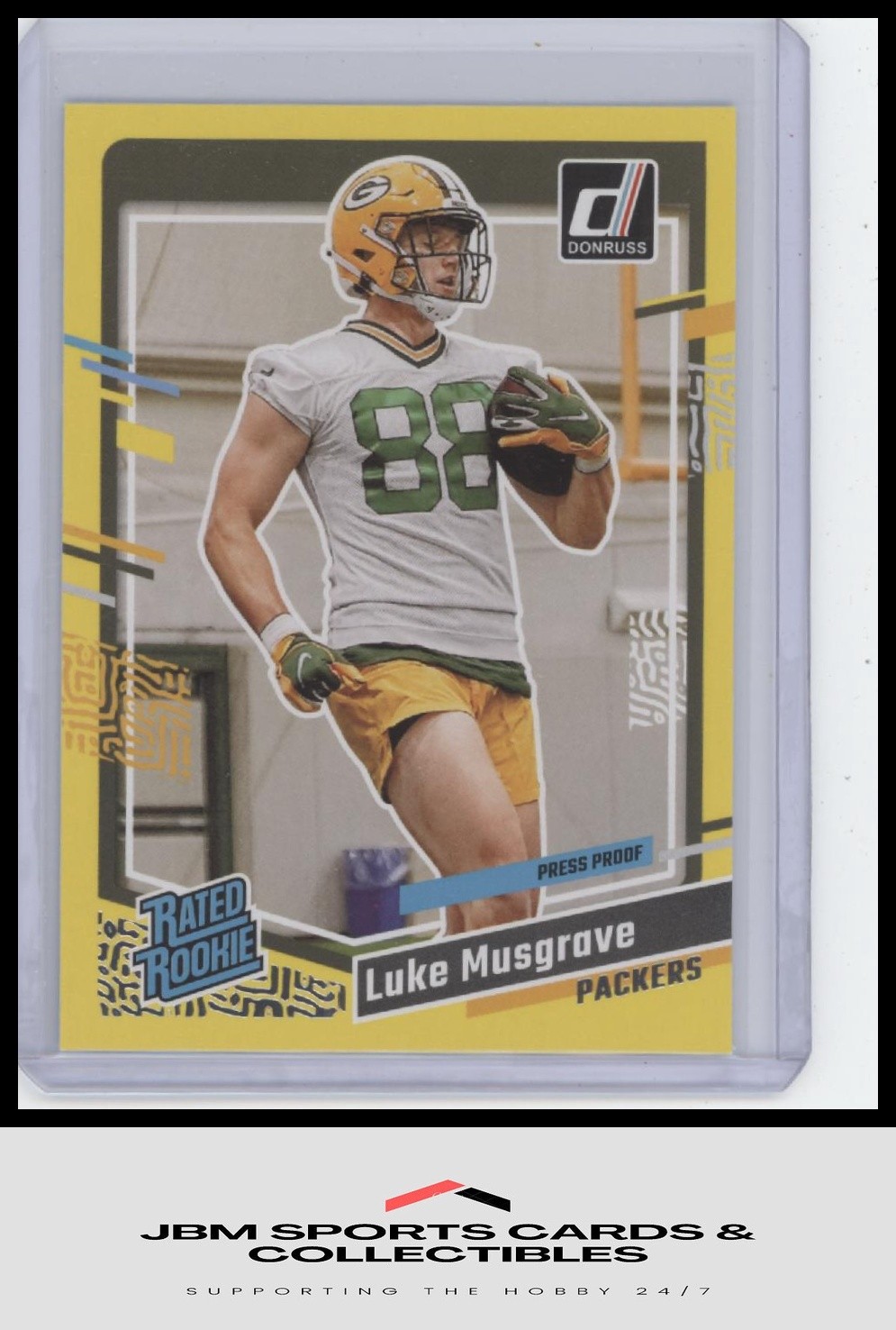 2023 Donruss #337 Luke Musgrave Press Proof Yellow RC