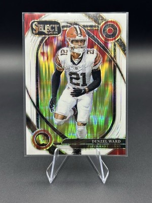 Denzel Ward 2024 Panini Select #248 Club Level White Shock Prizm #/199 - Browns