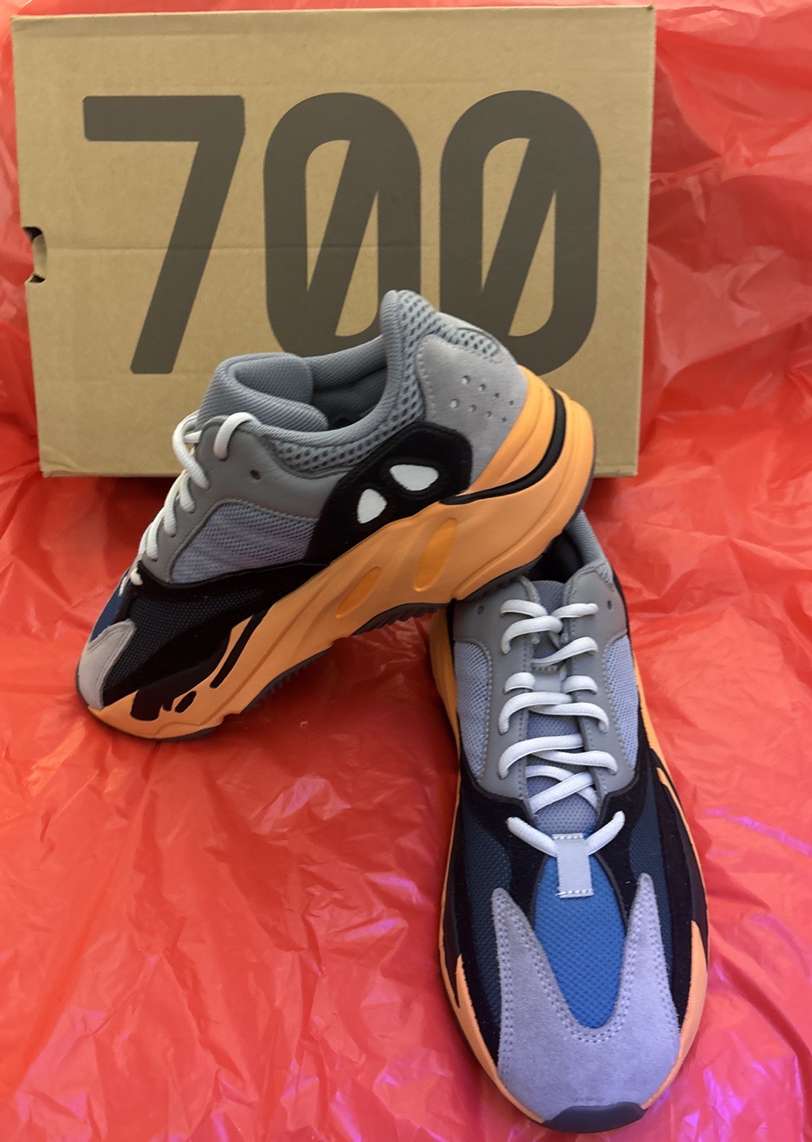 NIB Size 10 - 2021 adidas Yeezy Boost 700 Wash Orange. Brand New!!! thumbnail 3