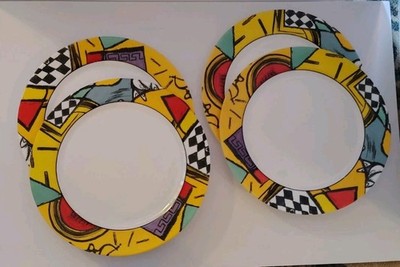 Arcopal Patchwork Charger Plates Set of 4 Made In France