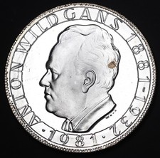 1981 Austria 500 Schilling, Anton Wildgans - Silver Proof Coin 	KM# 2952