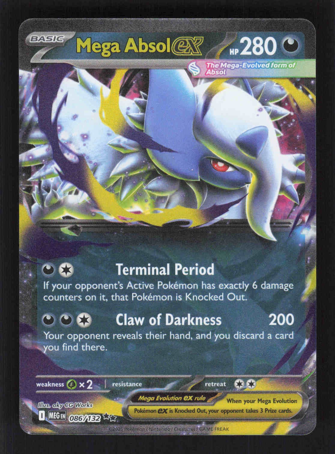 Mega Absol ex - Double Rare ME01: Mega Evolution 086/132 NM