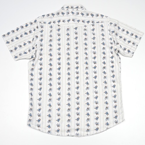 BKE 67 Mens Rodeo Floral Pearl Snap Button Up Short Sleeve Cowboy Western Pocket - Picture 7 of 7