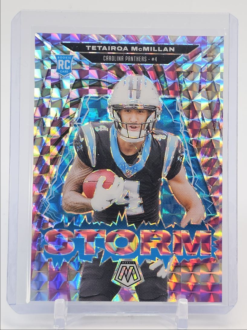 TETAIROA MCMILLAN 2025 MOSAIC STORM ROOKIE PURPLE PRIZM PANTHERS RC /49 Q4856