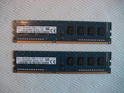 SK Hynix 8Gb (2x4Gb) 1Rx8 DDR3-1600 PC3-12800U-11-13-A1 HMT451U6BFR8C-PB N0 AA