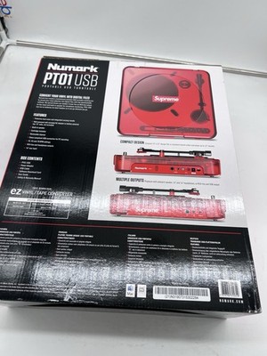 Supreme Numark PT01 Portable Turntable US Plug NEW Red Box Logo DJ