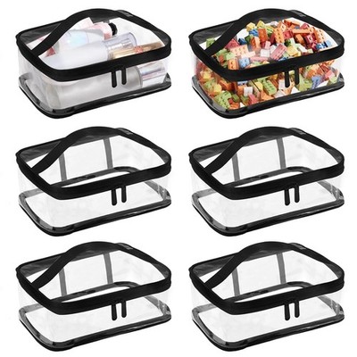 6er Set transparente PVC Aufbewahrungstaschen für Spielzeug Kulturtaschen i...